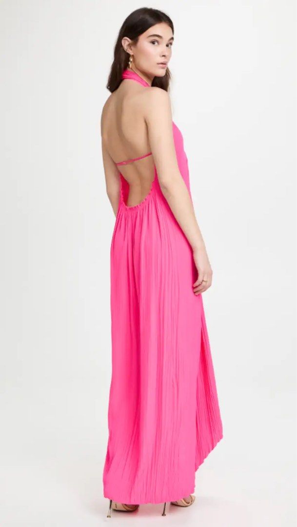 halter neck sun dress Long Boho Dresses with Belt Free shipping -PRETTY GARDEN – PRETTYGARDEN