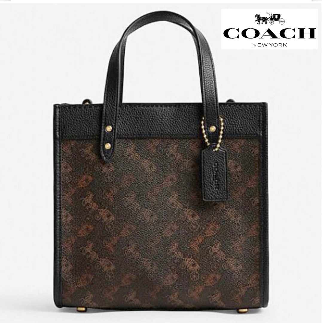 COACH PENN SHOULDER BAG WITH HORSE AND CARRIAGE PRINT CM712 21cm