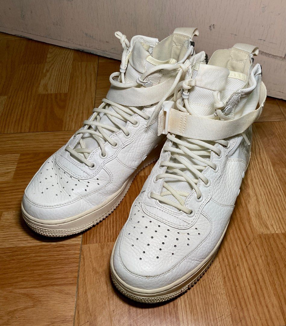 Nike sf air force sales 1 mid triple ivory