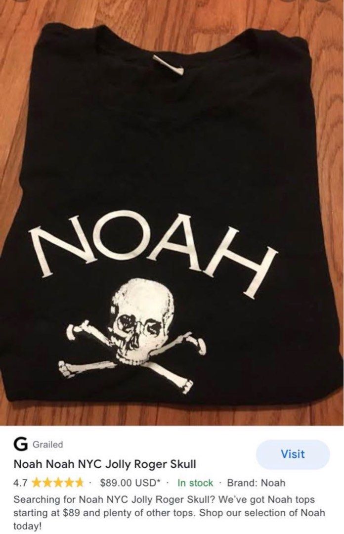 Noah jolly roger skull tee