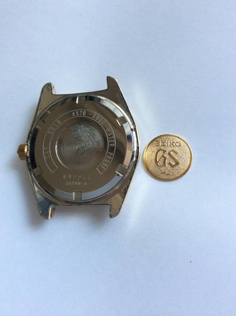 NOS Grand Seiko Case Back Gold Medallion Size 15mm Suitable for GS 45XX GS 56XX GS 61XX