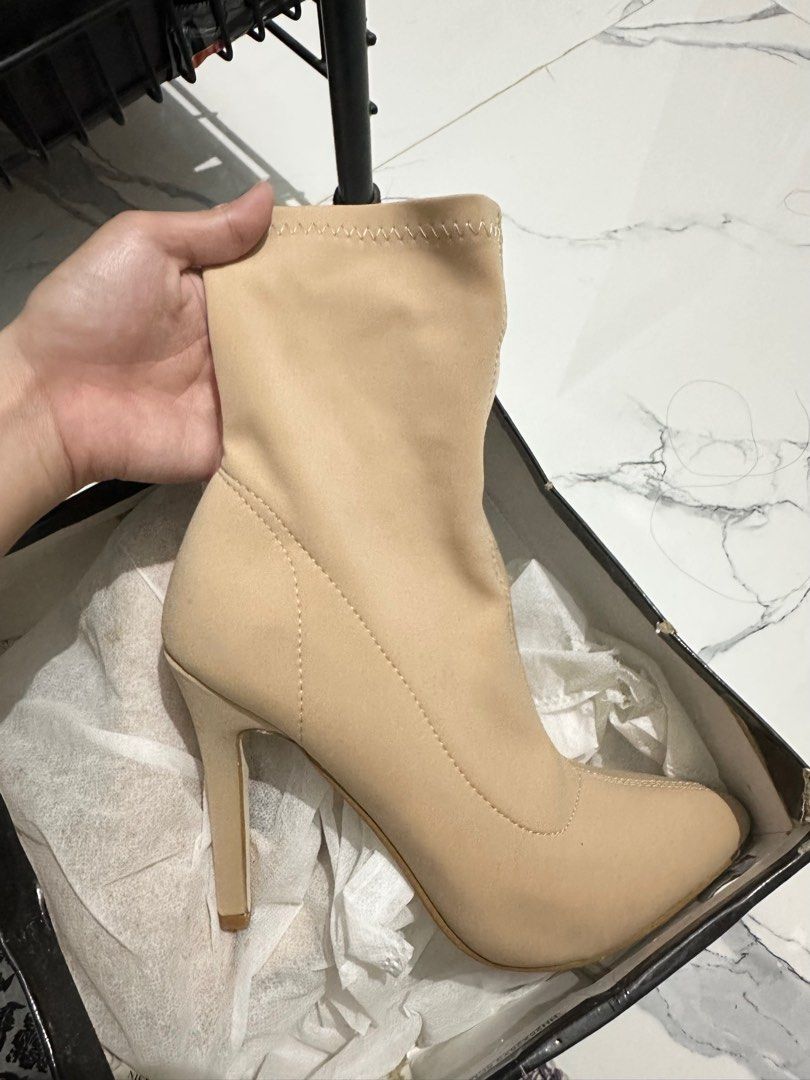 nude beige boots