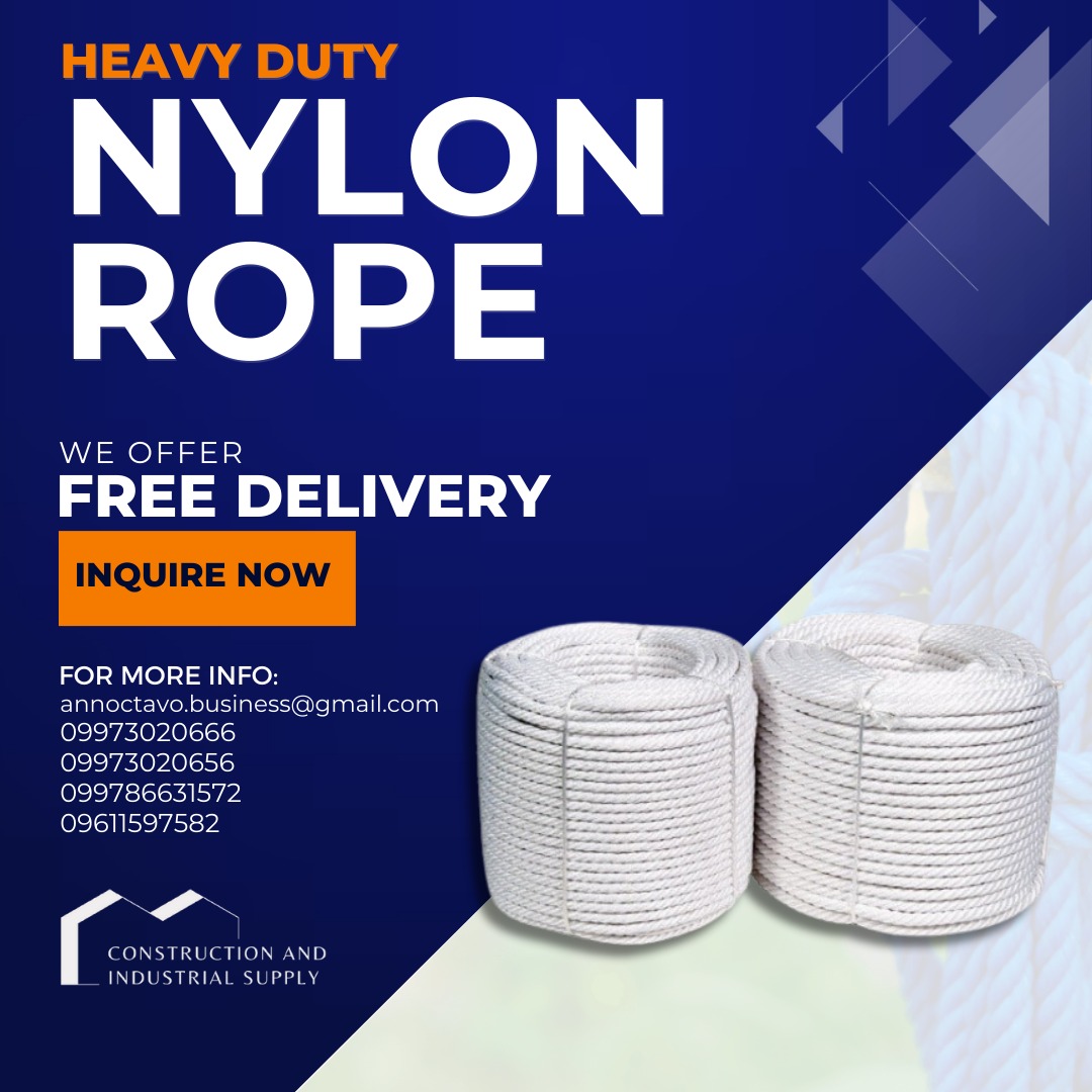 Nylon Rope, Heavy Duty Rope, Polyester Rope, White Rope, Camping Gear, Lifting, Lifter, Lifting Rope, Climbing Rope, Nylon, Rope Fabricator