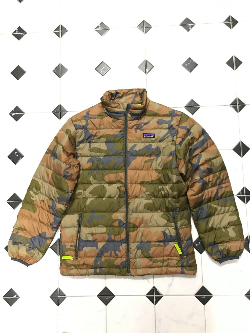 Patagonia hi loft down hoody camo shop