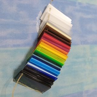 philigas acrylic rectangle color swatches rainbow neutrals set
