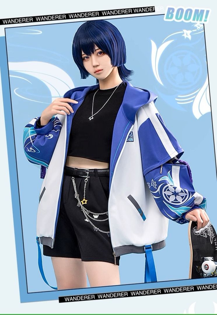[PO] Wanderer Scaramouche Cosplay Jacket Genshin Impact, Men's Fashion