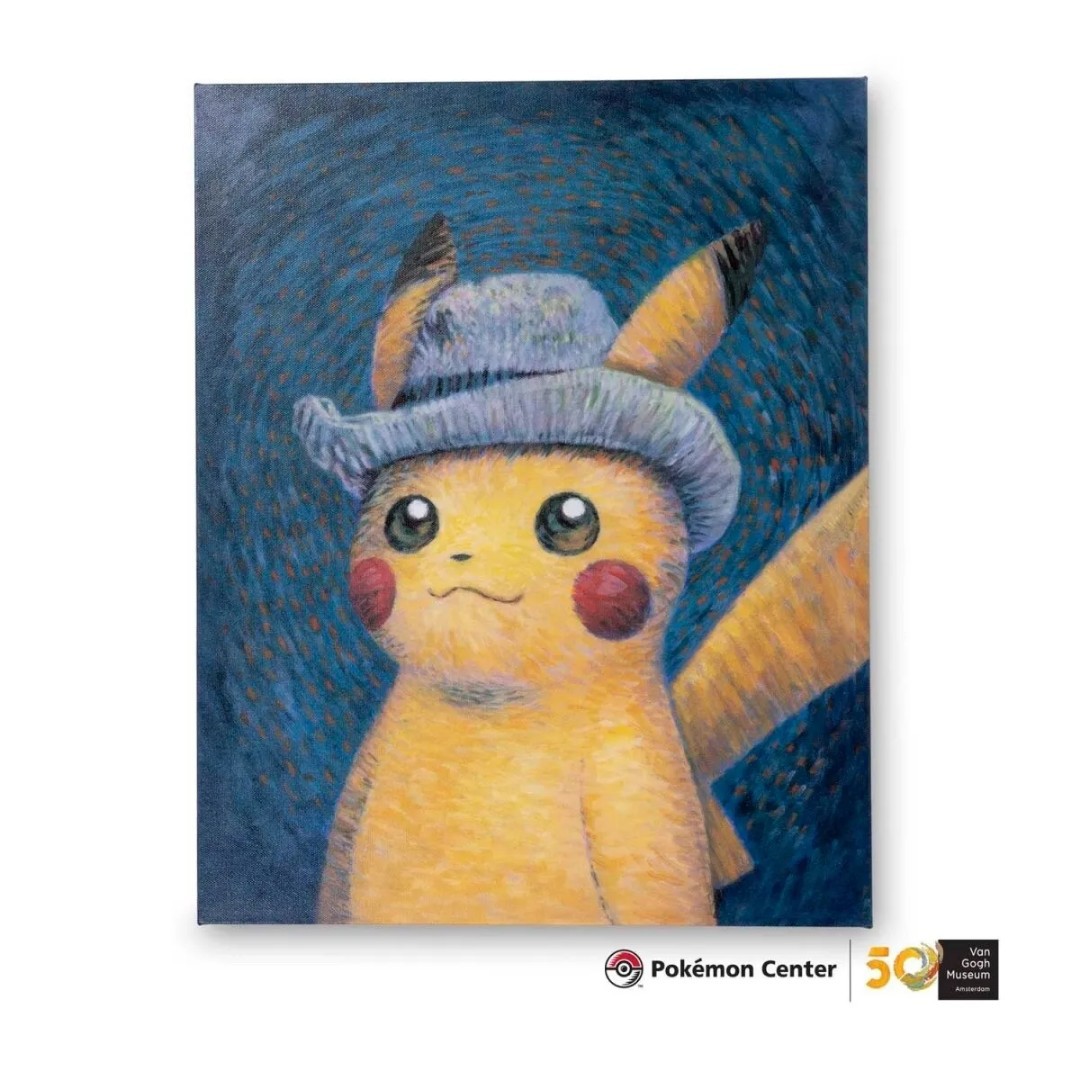 Van Gogh Pikachu With Grey Felt Hat + 7 Booster Packs (Obsidian