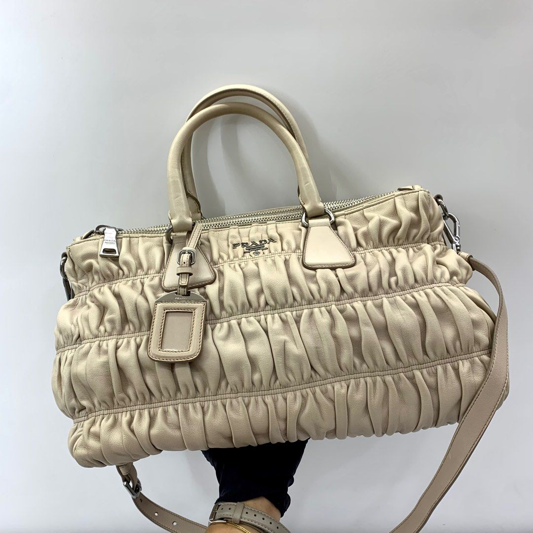 Prada Gaufre Chain Flap Shoulder Bag, Luxury, Bags & Wallets on Carousell