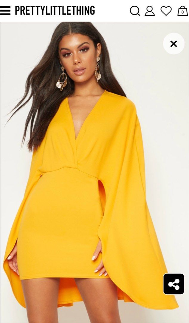 Cape dress pretty little thing hotsell