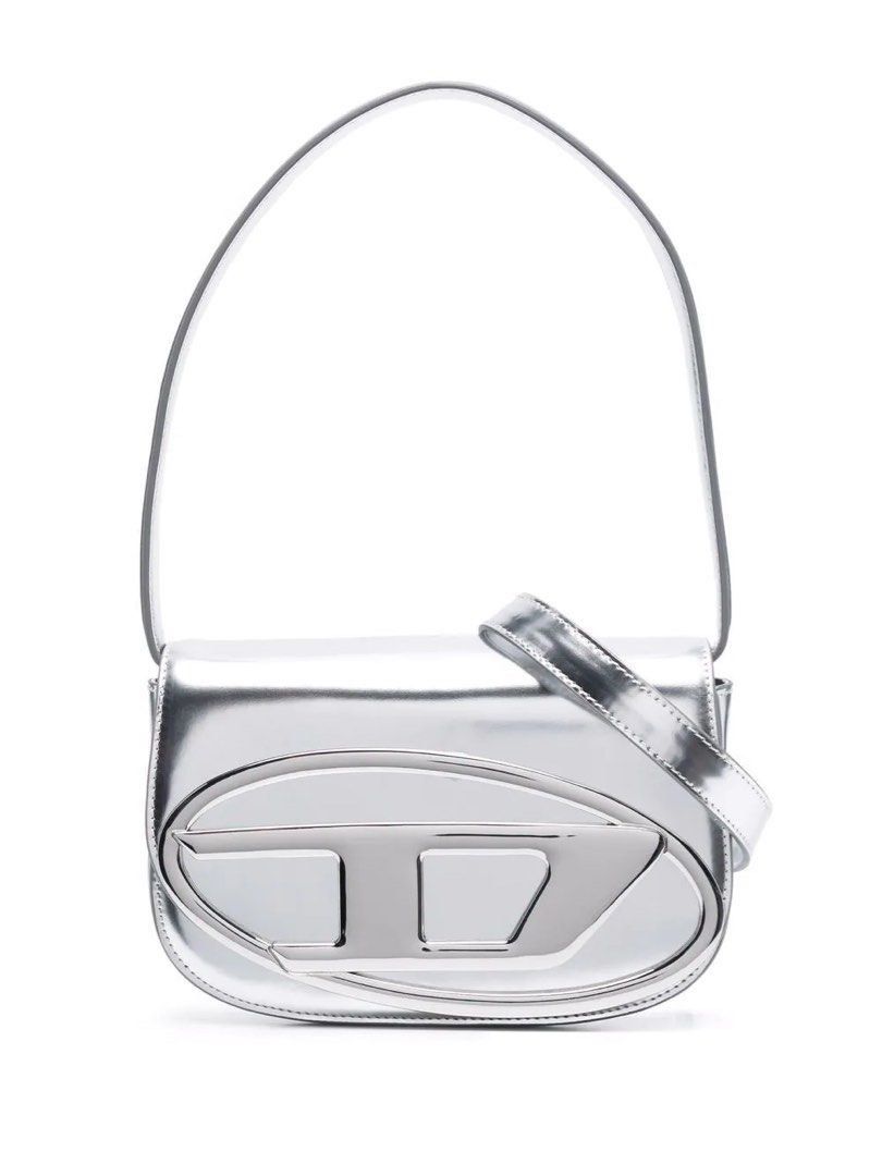 PRICE NEGOTIABLE Diesel 1DR shoulder bag in mirrored leather silver Luxury Bags Wallets on Carousell
