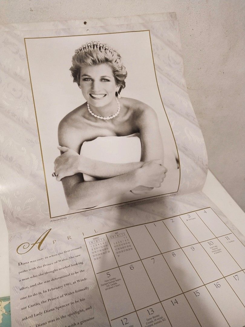 Princess Diana 1998 Commemorative Calendar/Beautiful Souvenir!, Hobbies