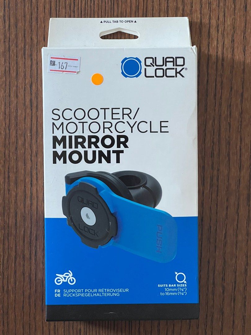 Quad Lock Scooter / Motorcycle Mirror Mount, Mobile Phones & Gadgets
