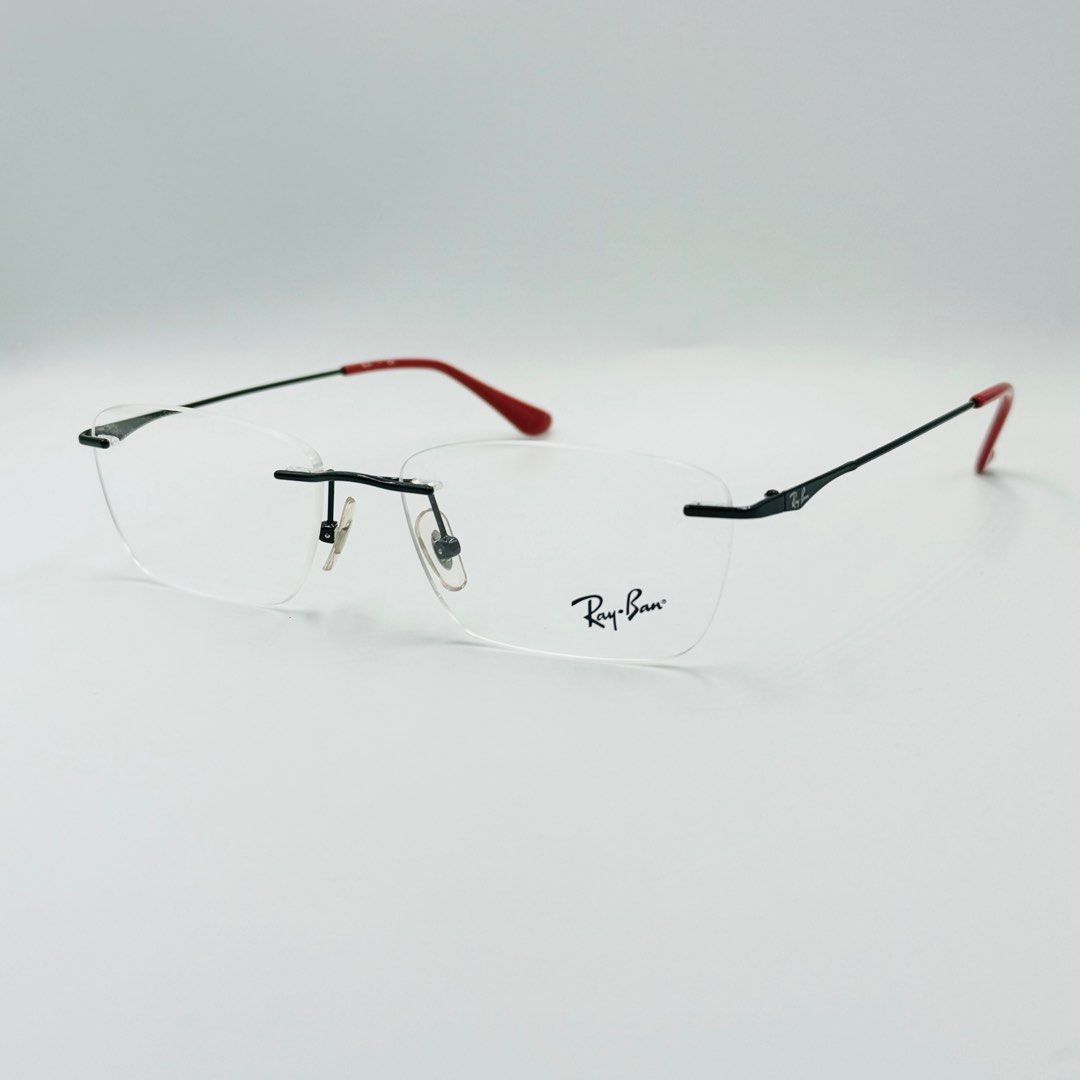 Rayban RX6430D 3017 Rimless (A) Black/Red 55, Men's Fashion, Watches ...