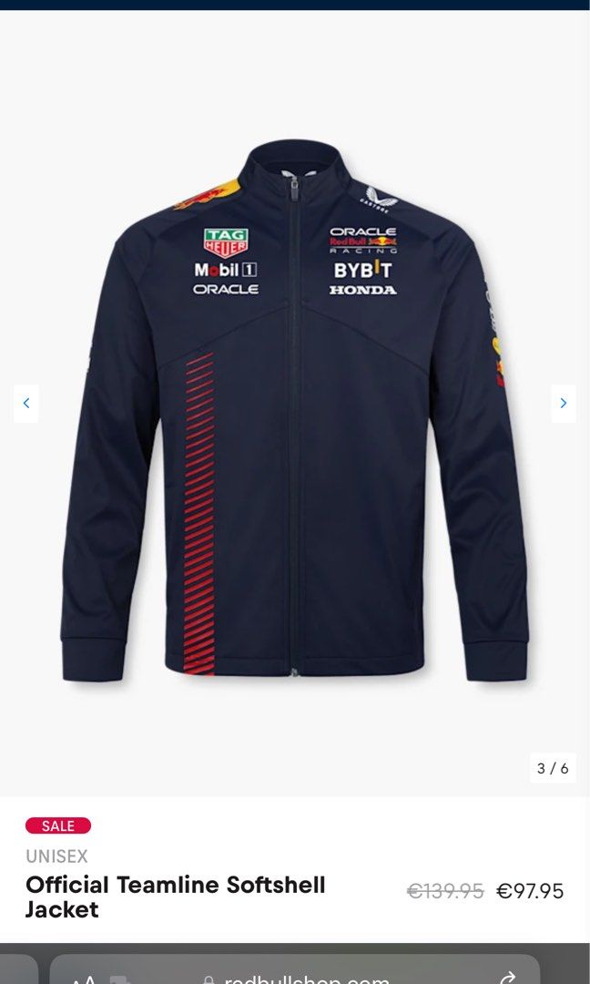 Red bull softshell jacket top