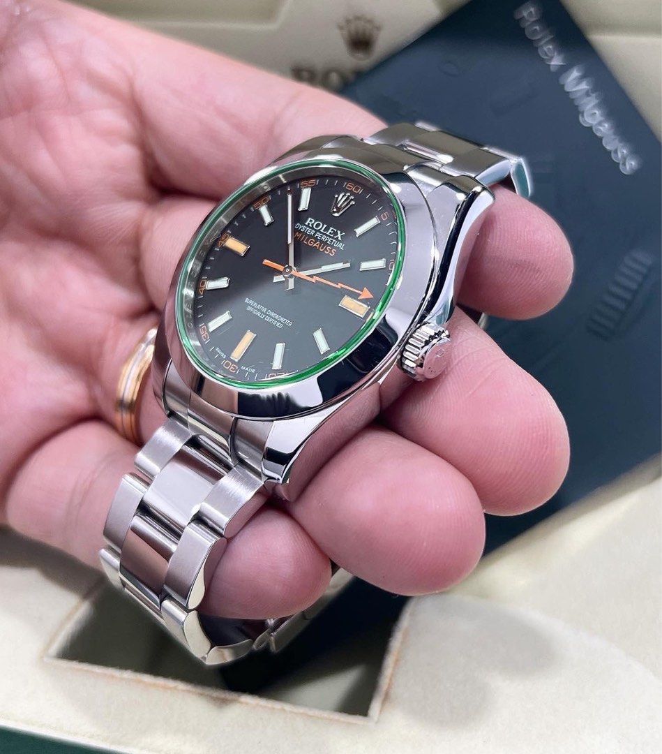 Rolex milgauss green sapphire best sale