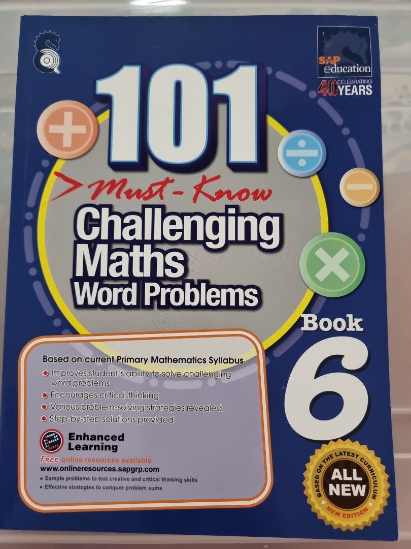 SAP education 101 must-know challenging maths word problems book 6 ...