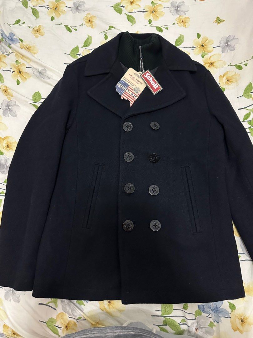 Schott NYC WOOL PEACOAT CYCLONE 2 DARK NAVY Carousell