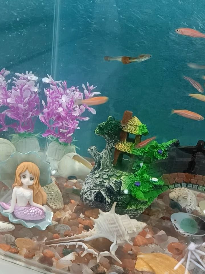 Mermaid fish tank decorations best sale