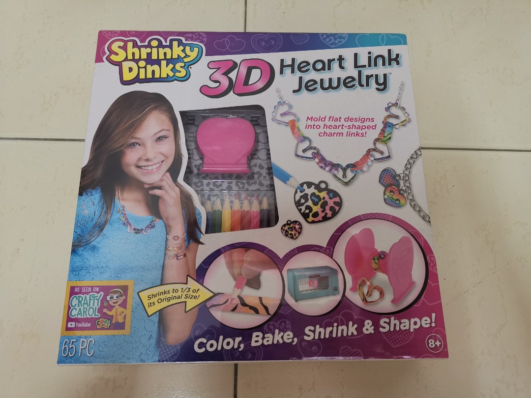 Shrinky Dinks - 3D Heart Link Jewelry