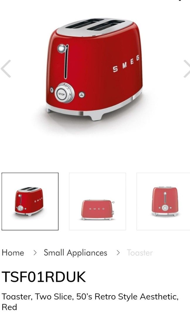 Smeg toaster, TV & Home Appliances, Kitchen Appliances, Ovens
