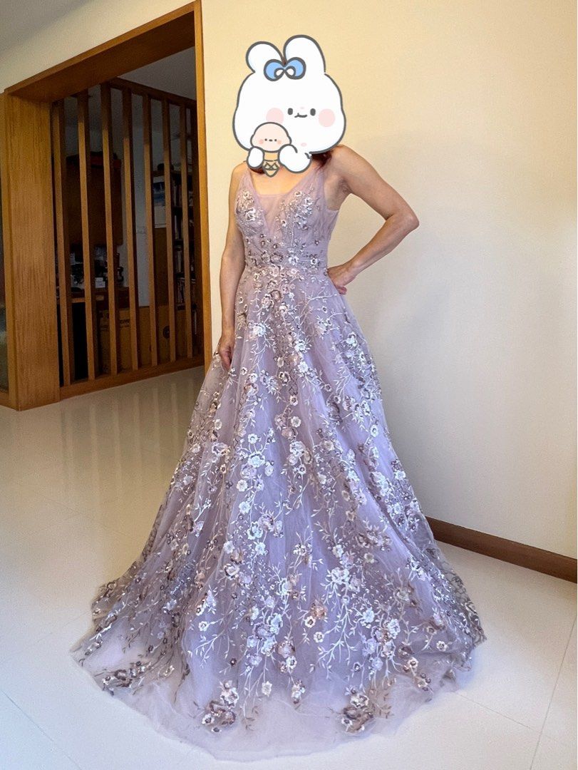 Purple evening dress on sale