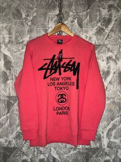 Stussy Pink Worldtour Crewneck