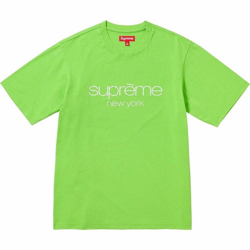 SUPREME CLASSIC LOGO S/S TOP 短袖螢光綠上衣, 他的時尚, 上身及套裝