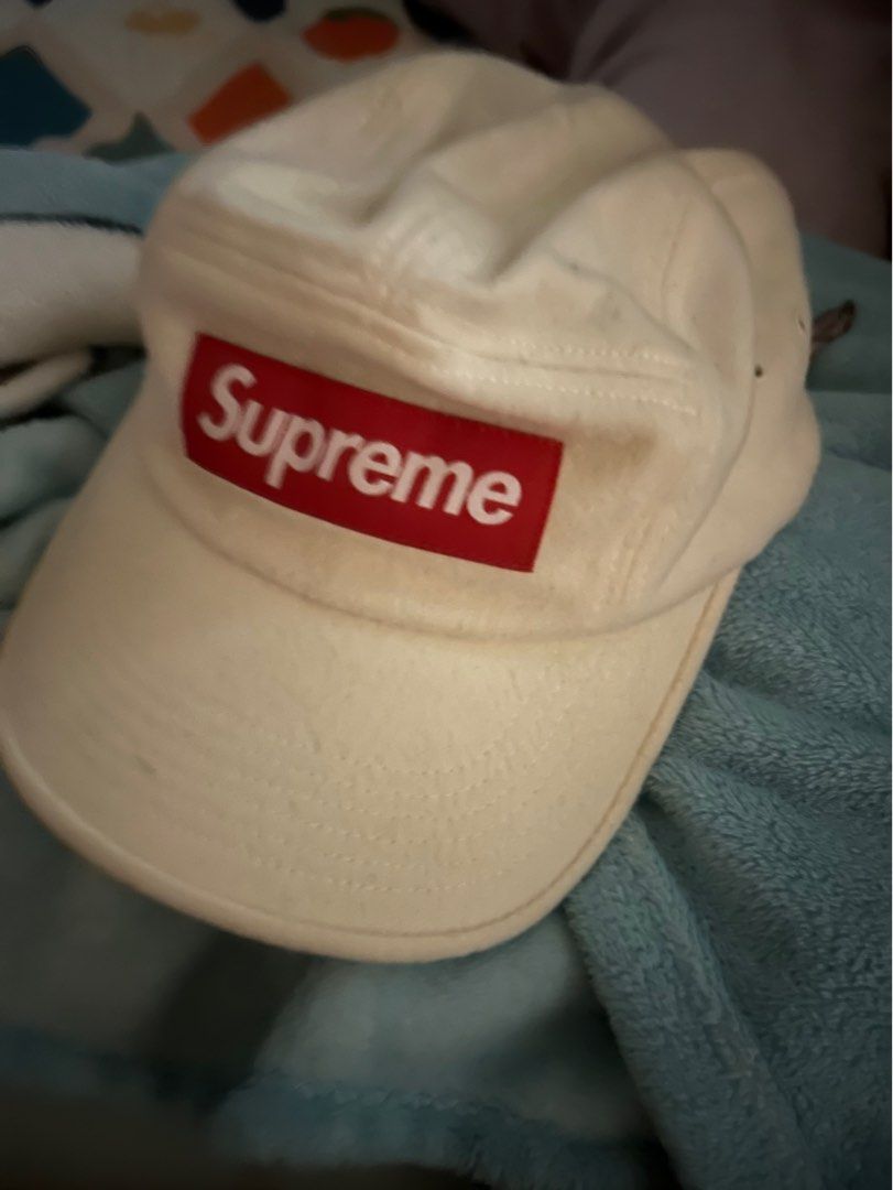Supreme White cap red box logo