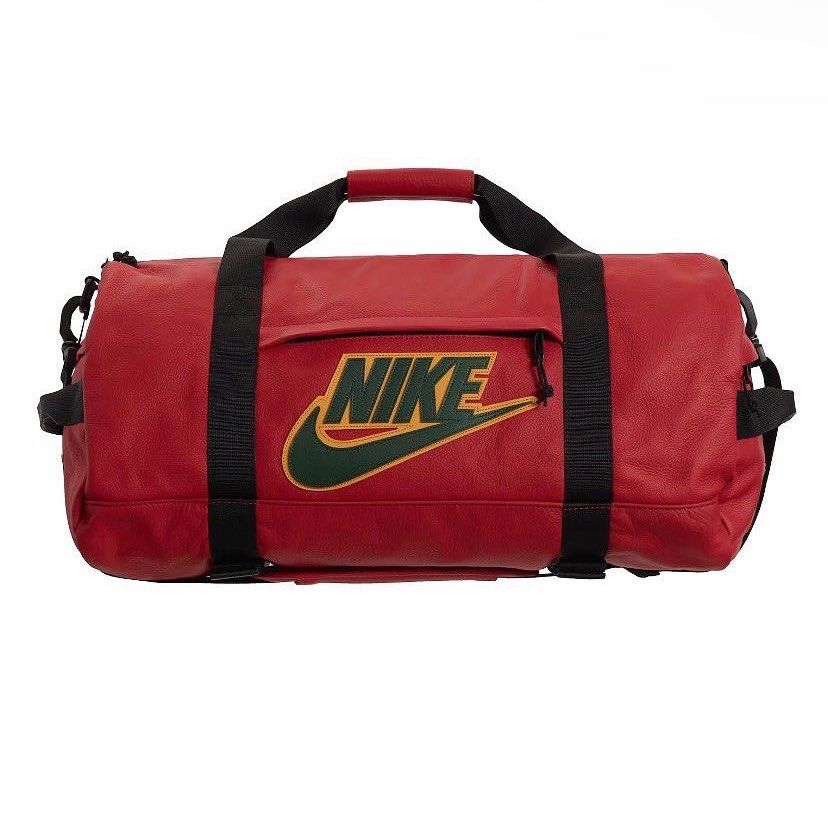 SUPREME x NIKE Red Leather Duffel Bag not OFF WHITE BACKPACK BAPE