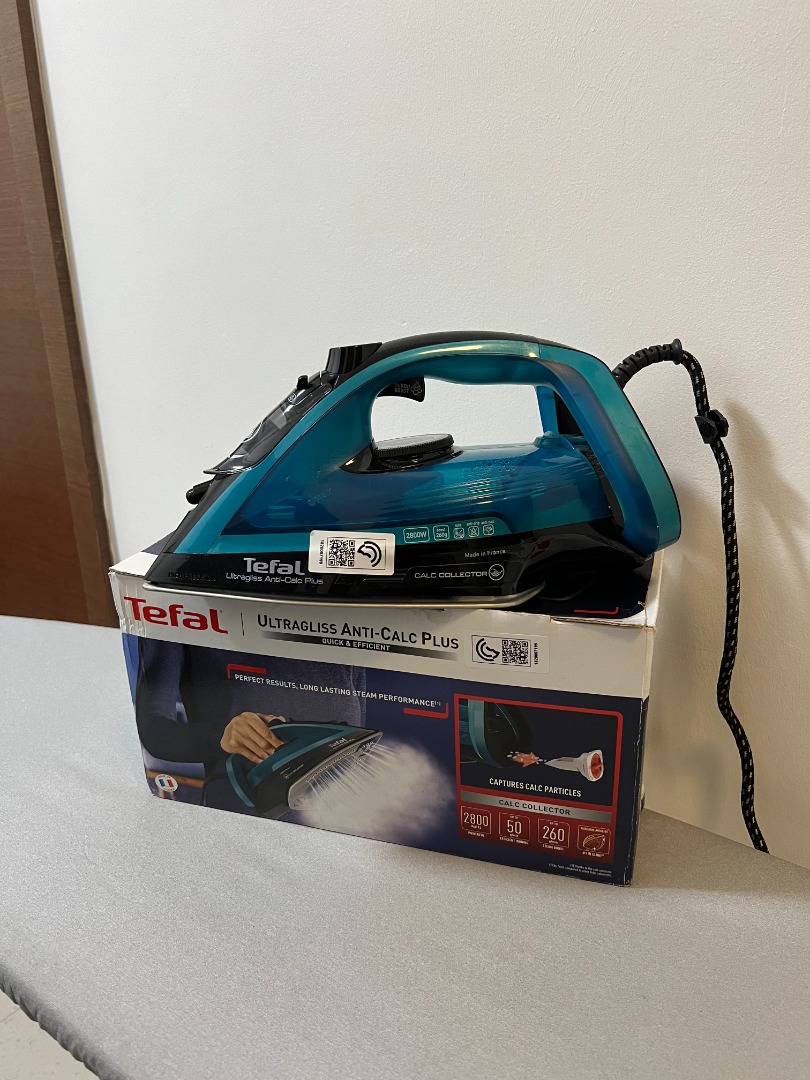 Tefal Steam Iron (Made in France) and Ironing board, TV & Home