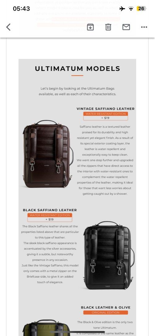 The Ultimatum 3-in-1 Kickstarter Bag (Category: Luxury Bags & Wallets) located in Quezon City. Submitted by whereismattlee (Listing ID 1260321376, Image 3). Description: The Ultimatium bag is a kickstarter project. It’s the one bag to rule them all with multiple functions and features. There are YouTube videos showing the different uses of this bag. RFS: I have too many bags, but this one’s a really good one! .