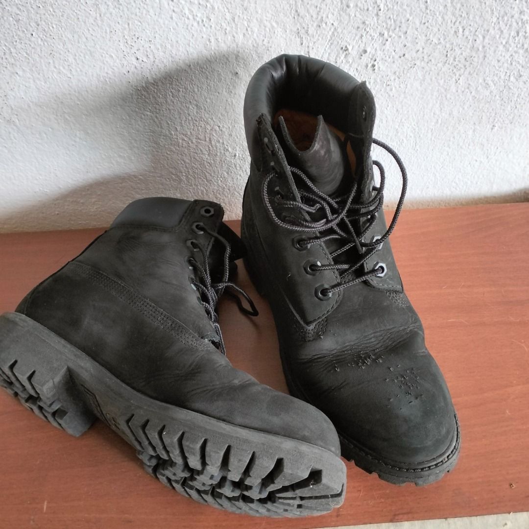 Ladies black timberland style boots on sale