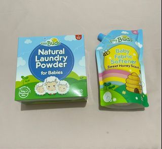 Tiny Buds Natural Laundry Powder 1kg / Fabric Softener 850ML (Sweet Honey Scent)