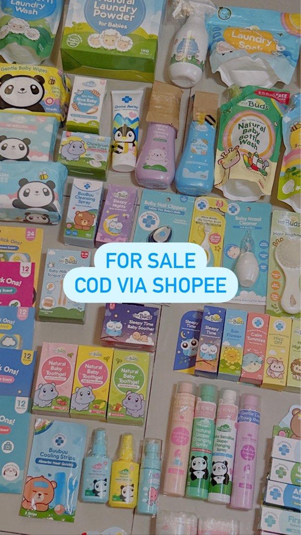 Tinybuds Supplier (Category: Other Baby Bathing & Changing Needs) located in Taytay. Submitted by paulinesrlonlineshop17 (Listing ID 1260458485, Image 2). Description: Price range 60-199 pesos Cod via shopee with minimal cod fee - no add cod fee for buyer na willing mag payment first.