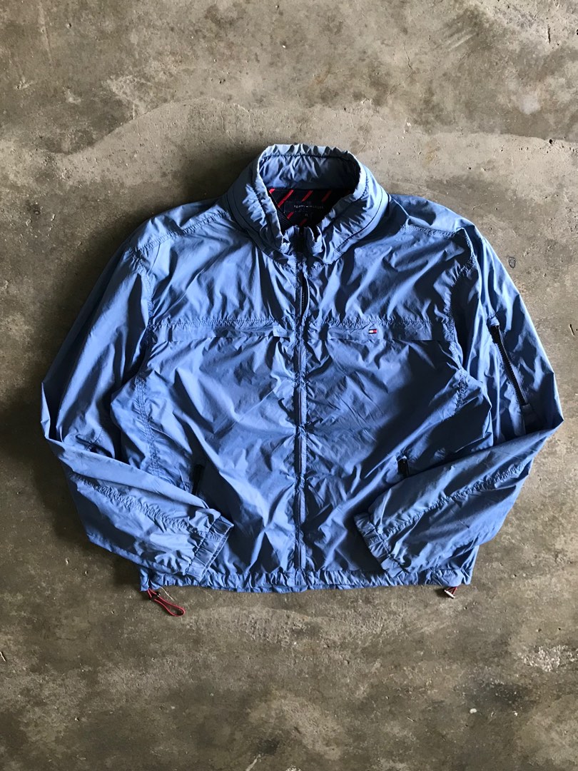 Baby blue tommy hilfiger windbreaker discount
