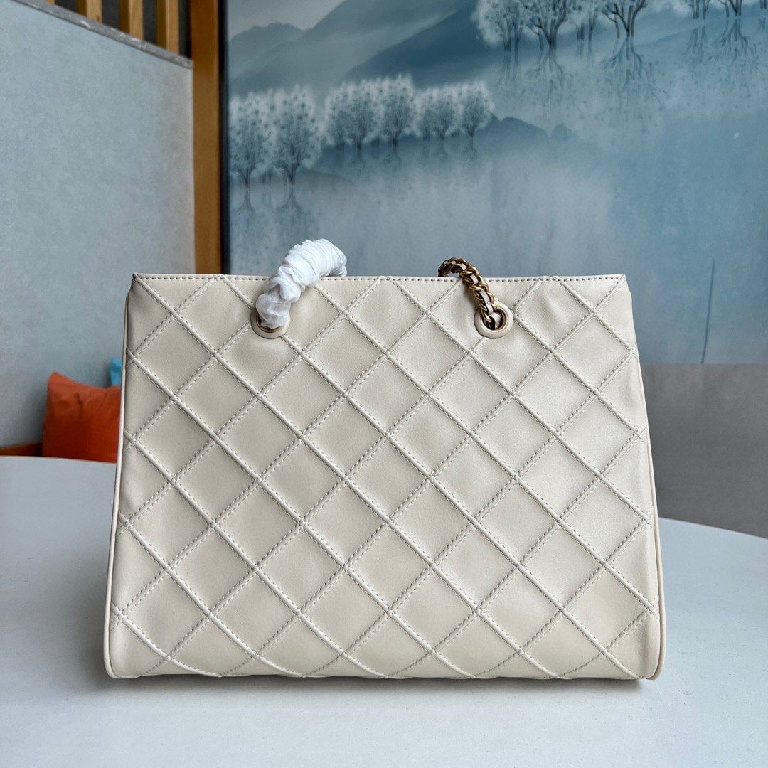 Tory burch fleming quilted store leather tote
