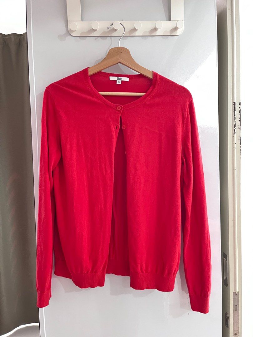 Uniqlo store red cardigan