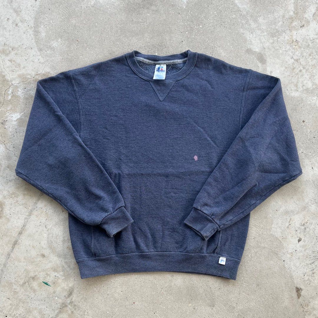 Vintage 90s Russell Marine Blue Sweater