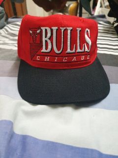 Chicago Bulls Snapback Hat Red Mitchell Ness RARE Patch club Original Fit  Cap