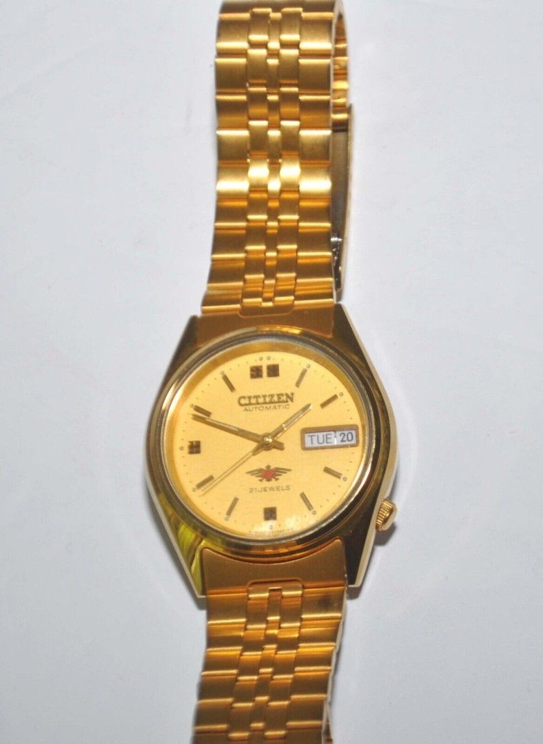 Citizen automatic 21 jewels gold watch on sale