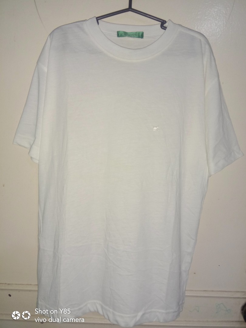 Vintage Giordano plain white shirt w/ logo embroidered, Men's Fashion ...