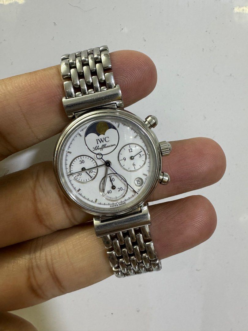 Vintage IWC da vinci Quartz Chronograph Moonphase Watch Luxury