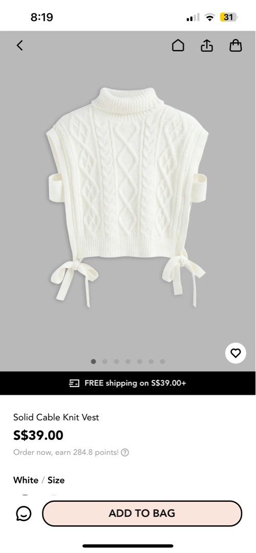 White knit vest best sale