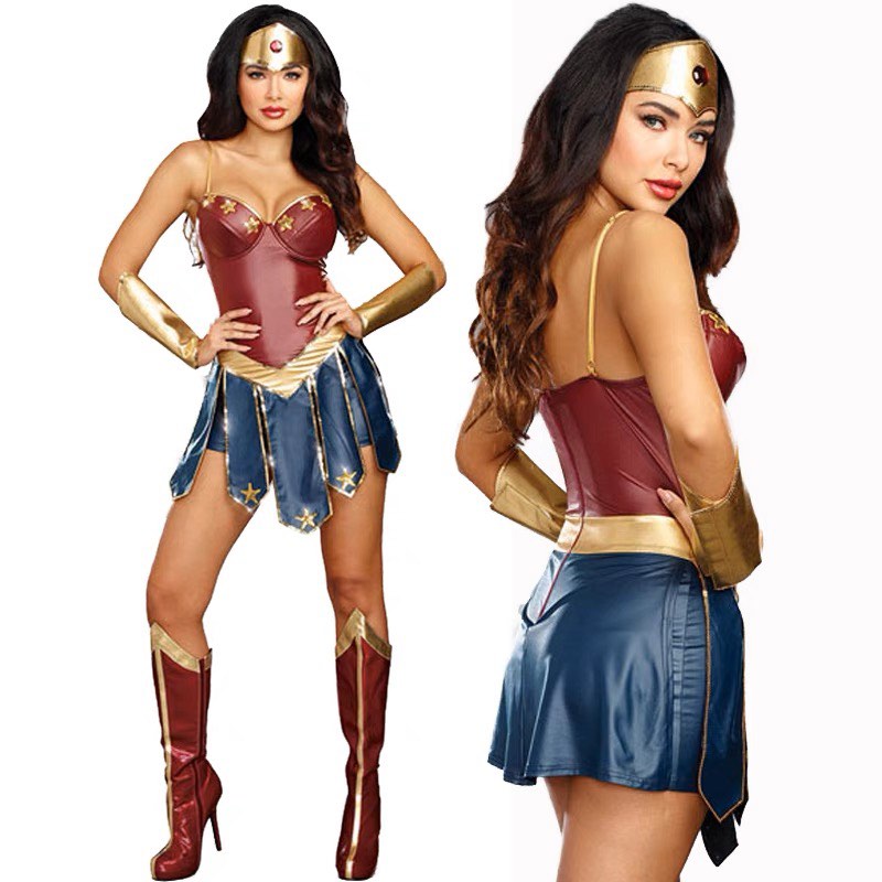 Wonder Woman Halloween costume birthday party costume AH43 Women s Fashion Dresses Sets Sets or Coordinates on Carousell