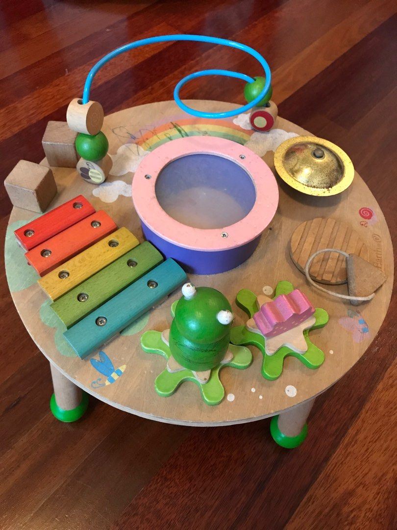 Carousel wooden activity table discount