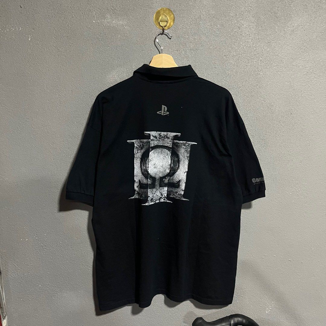 XL PlayStation God of War Black Polo Tee Men s Fashion Tops