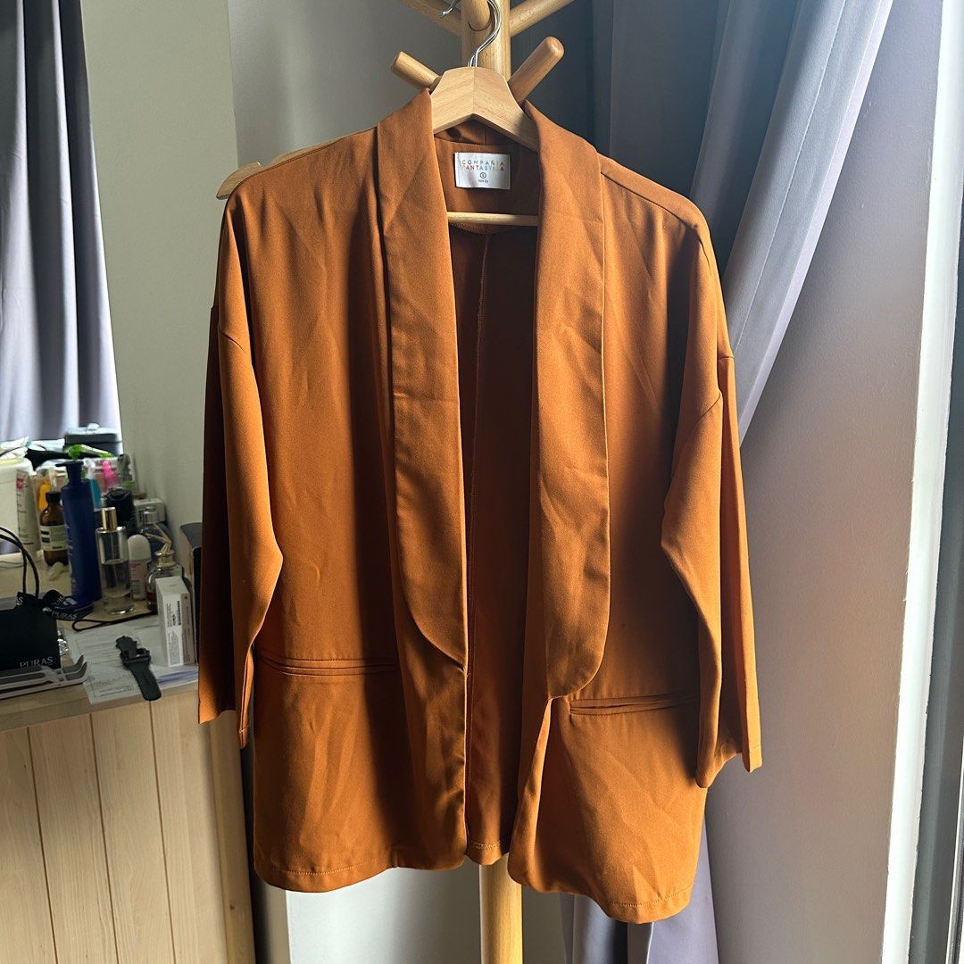 Burnt orange blazer womens online
