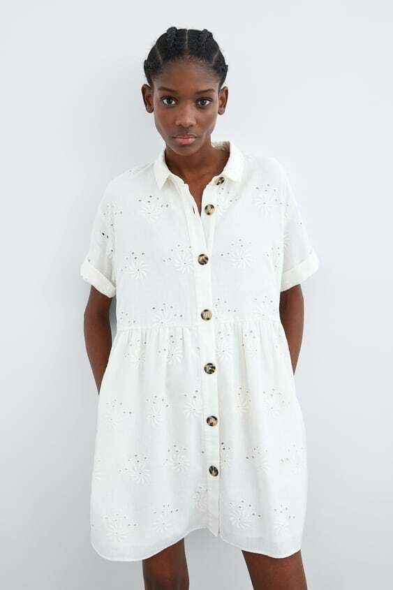 Zara eyelet linen dress (Category: Dresses) located in Manila. Submitted by lifewithmazel (Listing ID 1260447064, Image 3). Description: Authentic Size on tag: xs Condition: good Photos worn by model are only for when worn reference, no other ww if nothing else posted rfs: too many clothes Shipping: J&T (rate varies depending on location) Shopee checkout (+7.5% for site fees) MOP: Gcash/bdo (ask me na lang if you want another bank) Note: please l