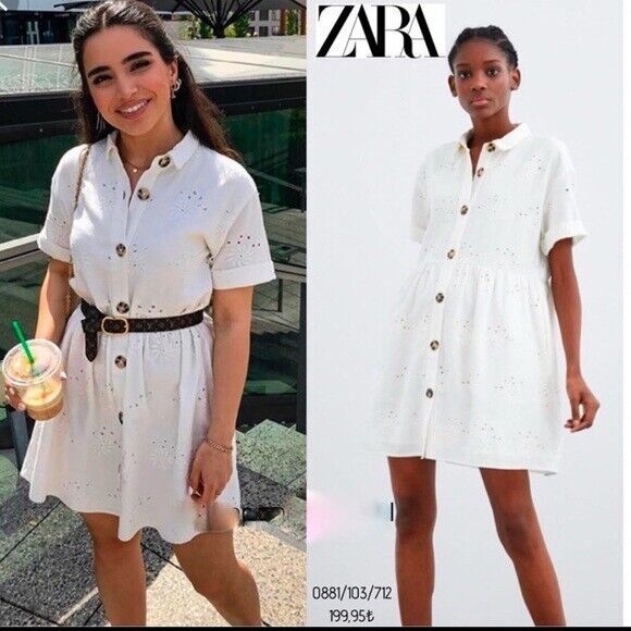 Zara eyelet linen dress (Category: Dresses) located in Manila. Submitted by lifewithmazel (Listing ID 1260447064, Image 2). Description: Authentic Size on tag: xs Condition: good Photos worn by model are only for when worn reference, no other ww if nothing else posted rfs: too many clothes Shipping: J&T (rate varies depending on location) Shopee checkout (+7.5% for site fees) MOP: Gcash/bdo (ask me na lang if you want another bank) Note: please l