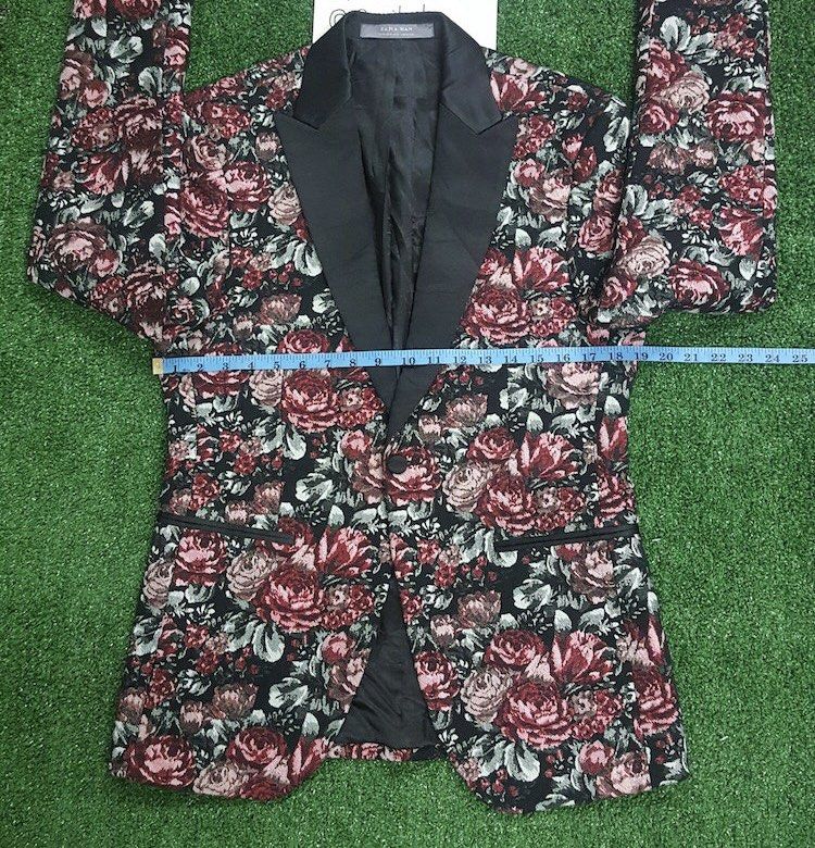 Mens floral blazer zara online